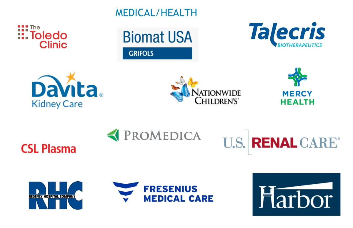 Merit Plumbing past clients, medical.