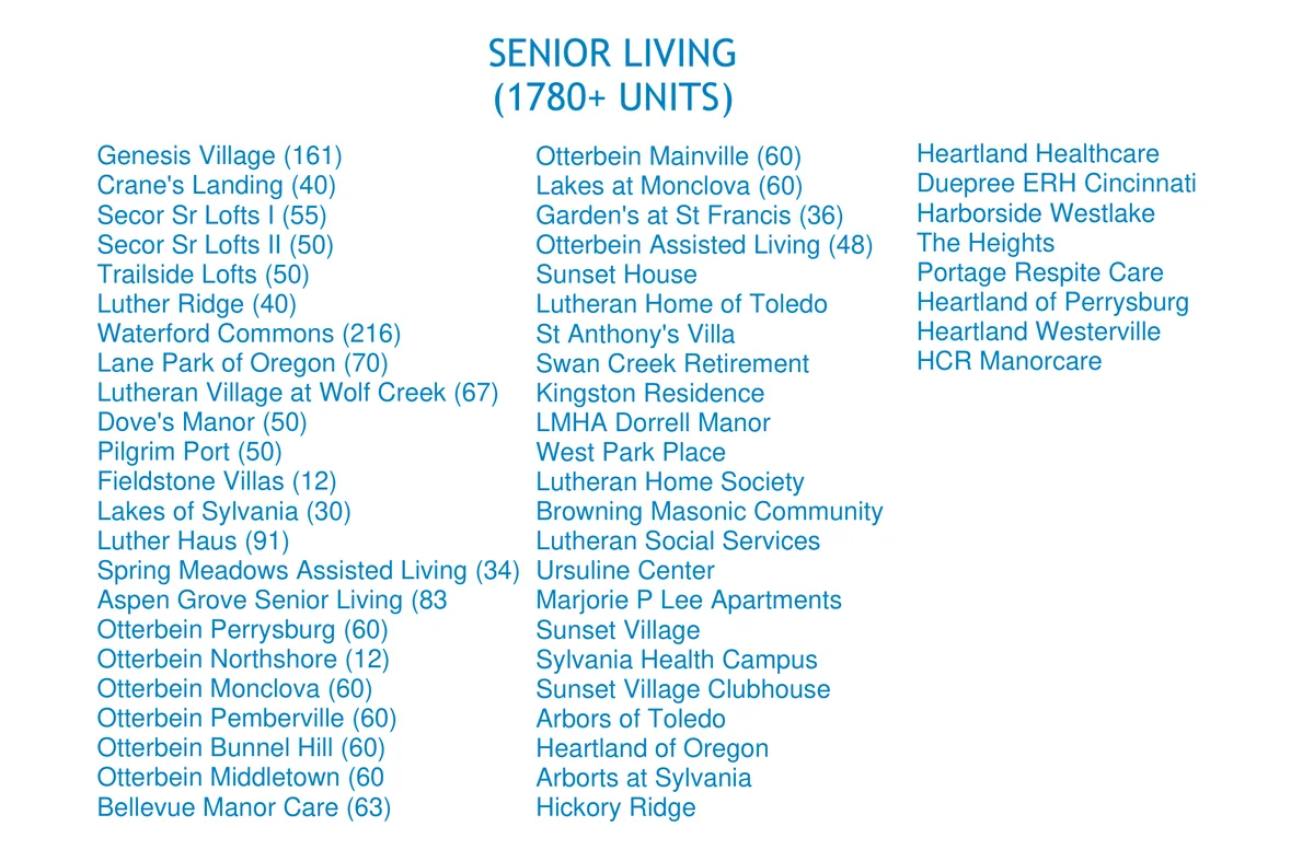 Merit Plumbing past clients, senior living.
