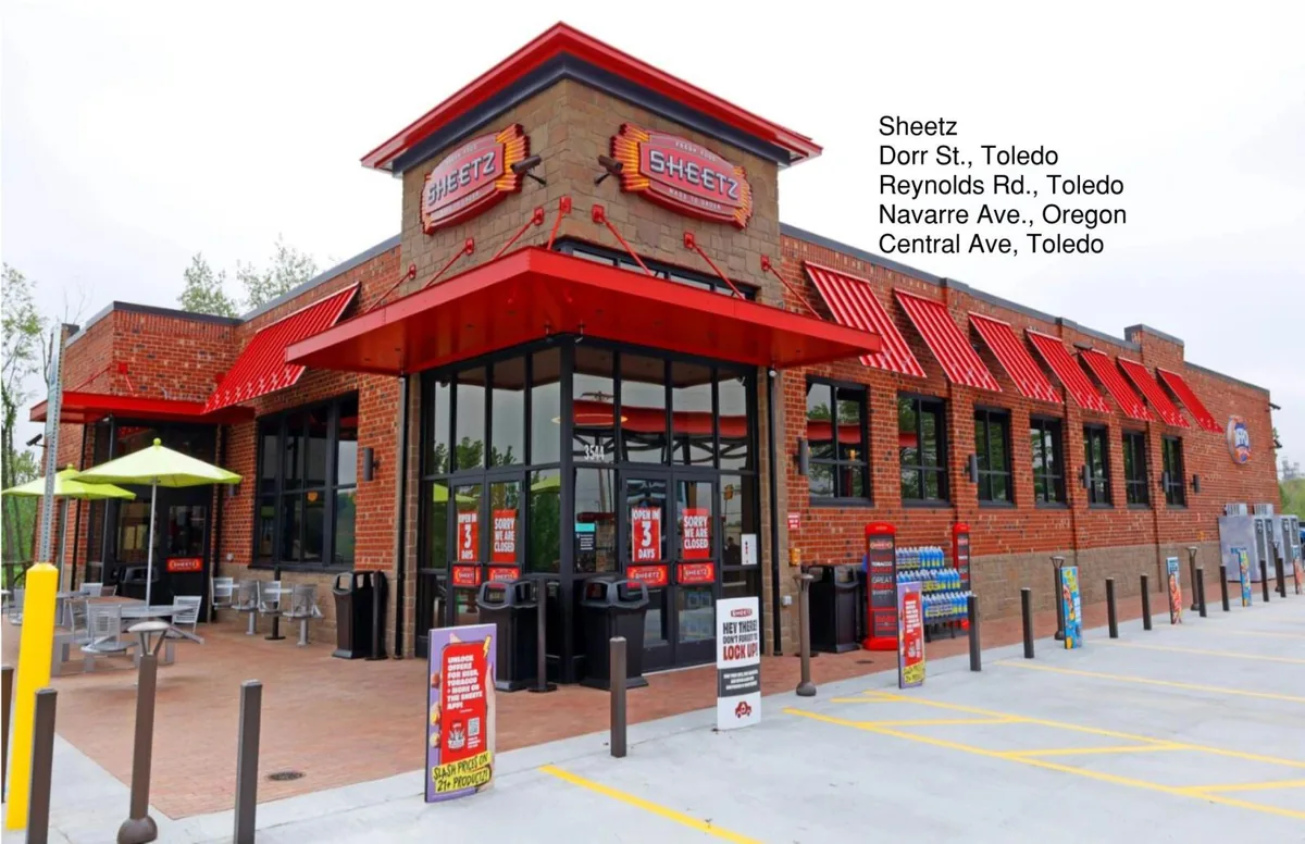 A convenience and fuel retail building.